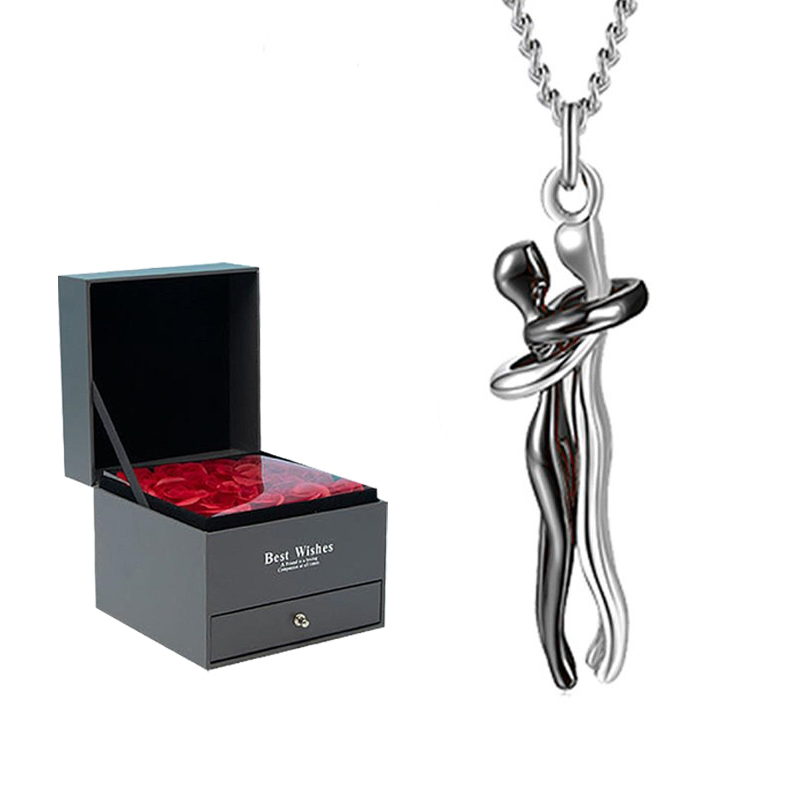 Couple Hug Necklace Valentine's Day Gifts for Couple-Jessemade AU