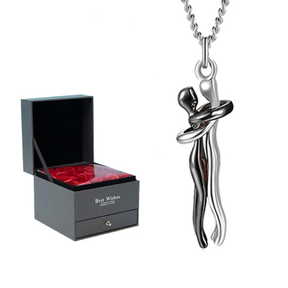 Couple Hug Necklace Valentine's Day Gifts for Couple-Jessemade AU