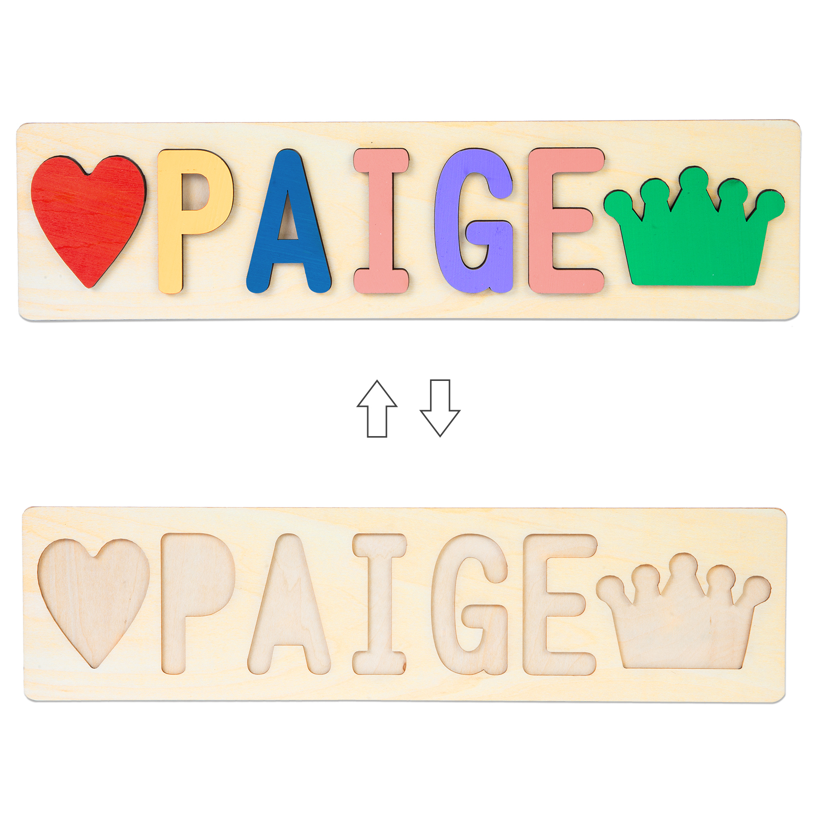 Personalised Kid's Wooden Name Alphabet Puzzle Toy for Toddlers Early Learning Child Toy-Jessemade AU