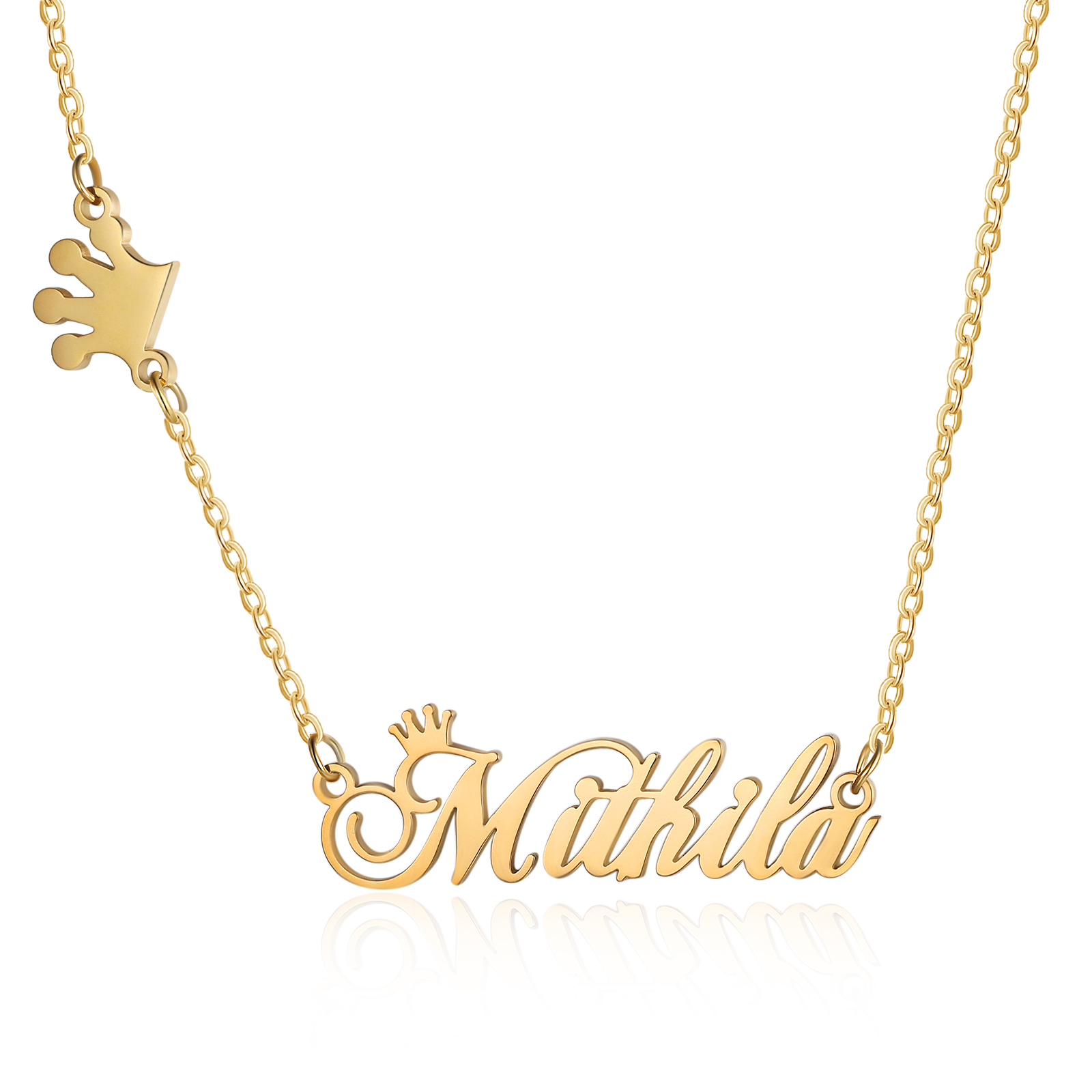 Crown Name Necklace Personalised Name Necklaces Christmas Gift For Her-Jessemade AU