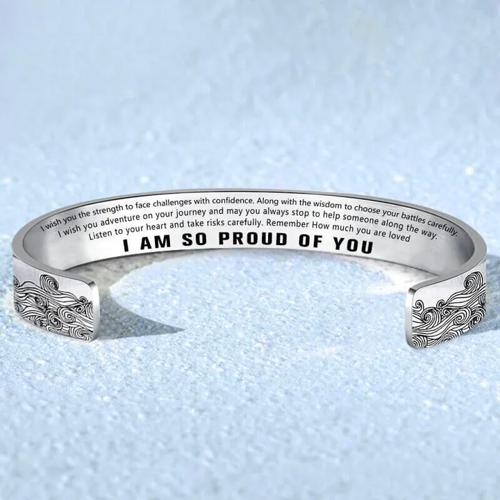 Remember How much you are loved, Cuff Bangle Bracelet Gifts For Daughter-Jessemade AU