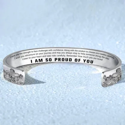 Remember How much you are loved, Cuff Bangle Bracelet Gifts For Daughter-Jessemade AU