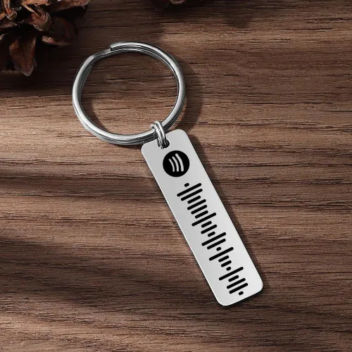 Personalised Music Spotify Code Keychain Gifts For Him-Jessemade AU