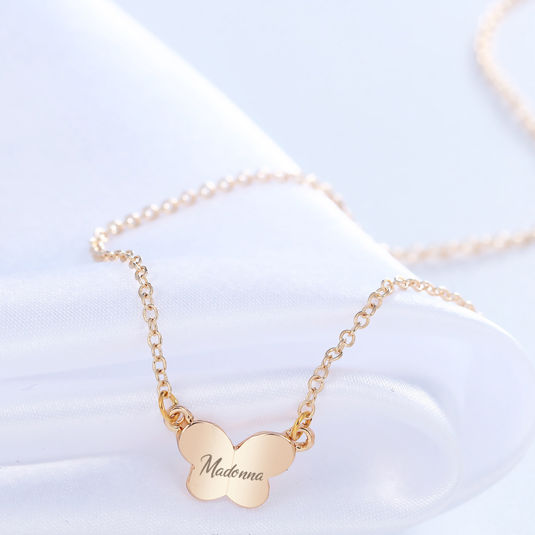 Butterfly Name Necklace Personalised Name Necklaces Gift For Her-Jessemade AU