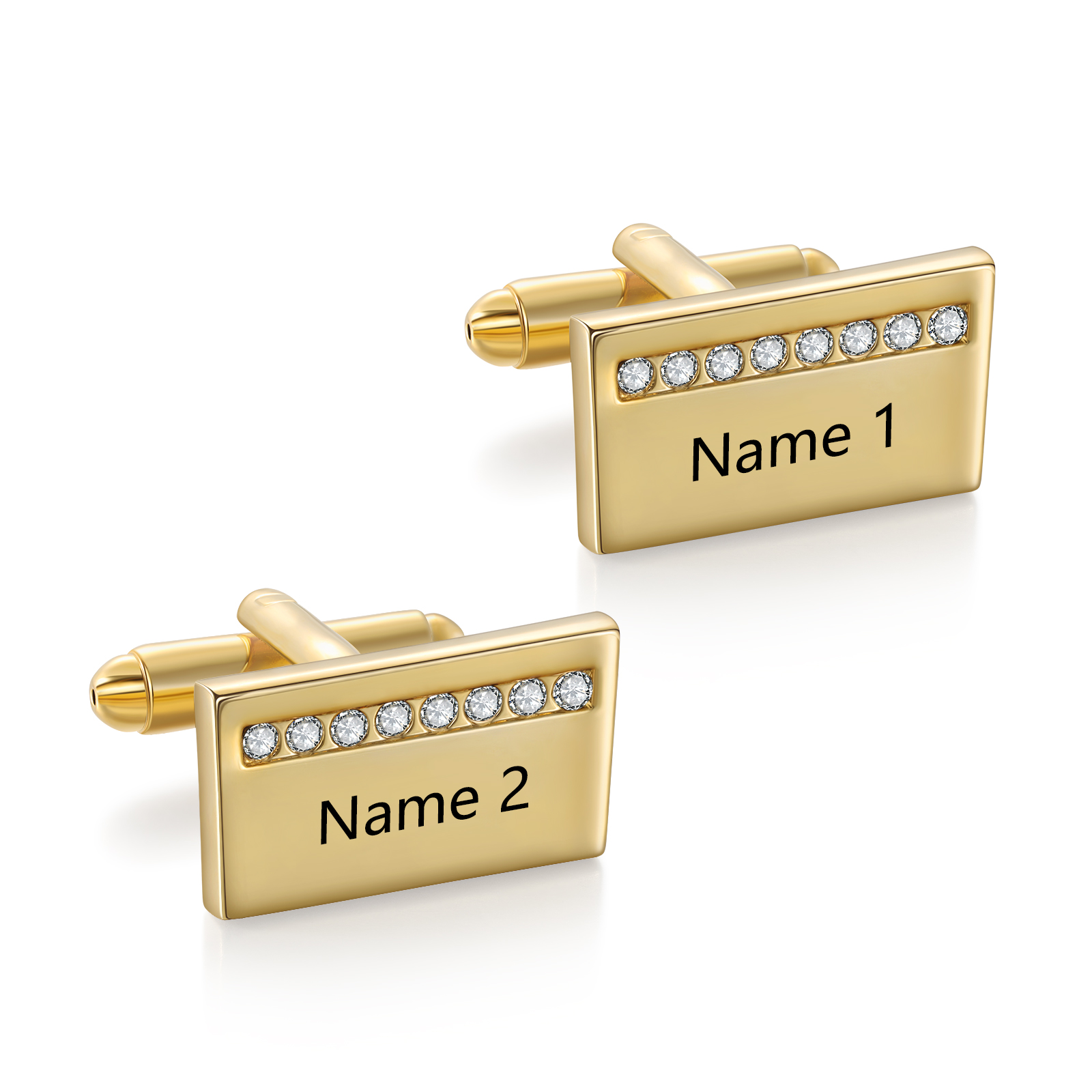 Personalised Men's Cufflinks Custom 2 Names Metal Cufflinks Copper Wedding Gift for Him-Jessemade AU