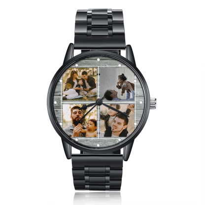 Personalised Photo Watch Custom 4 Photos Mechanical Watch Gifts for Him-Jessemade AU