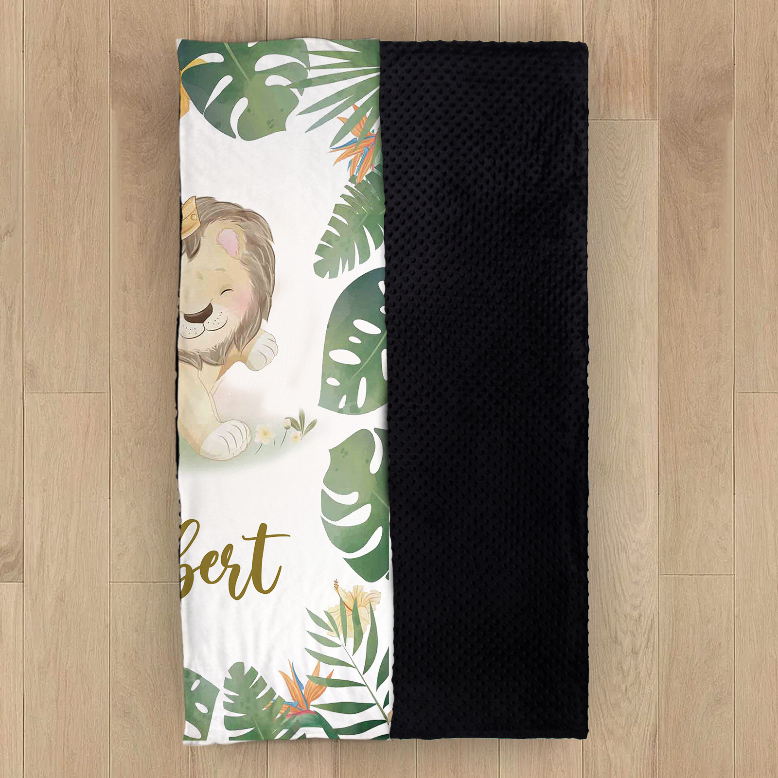 Personalised Lion Blanket Custom Name Cute Cartoon Blanket-Jessemade AU