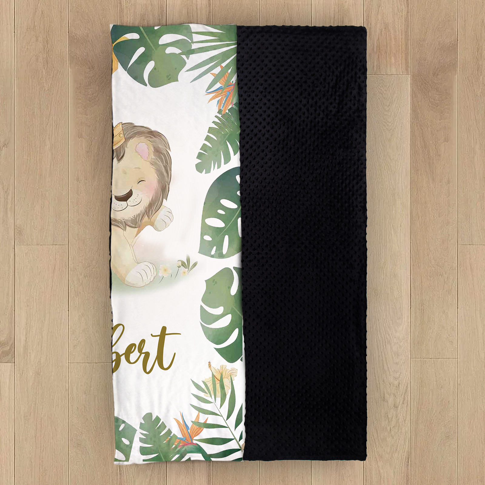 Personalised Lion Blanket Custom Name Cute Cartoon Blanket-Jessemade AU