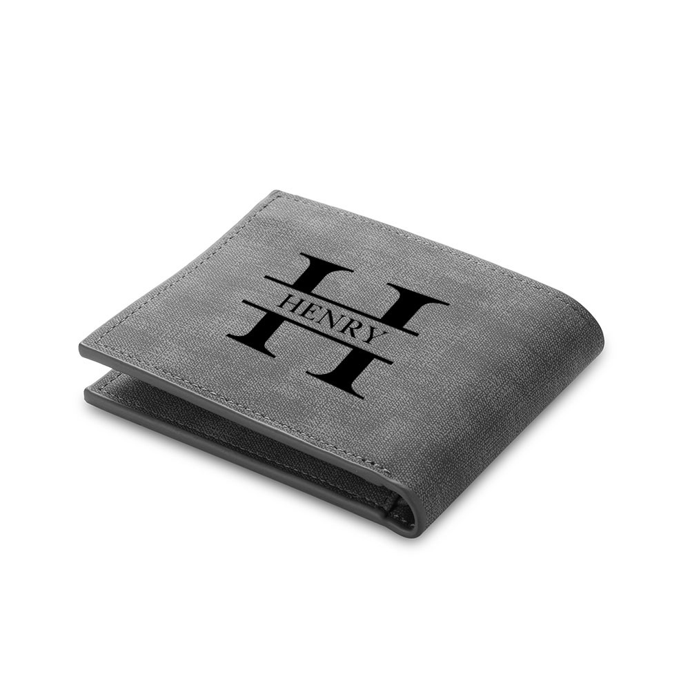 Personalised Leather Wallet Engraved Photo Short Purse Custom Folding Wallet Gifts For Him-Jessemade AU