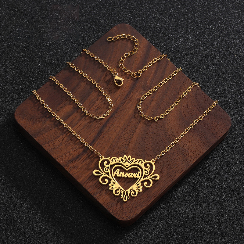 Personalised Heart Necklace Custom Names Necklace Gifts For Her-Jessemade AU