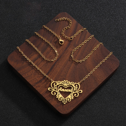 Personalised Heart Necklace Custom Names Necklace Gifts For Her-Jessemade AU
