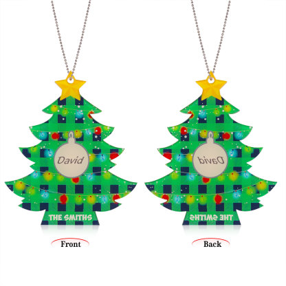 1 Name - Personalised Acrylic Christmas Tree Ornaments Customised Text & Name Xmas Pendant Gifts for Family Friends-Jessemade AU