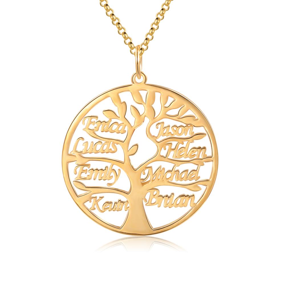 Personalised Family Tree Name Necklace Custom 8 Names Name Necklace-Jessemade AU