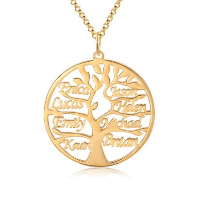 Personalised Family Tree Name Necklace Custom 8 Names Name Necklace-Jessemade AU