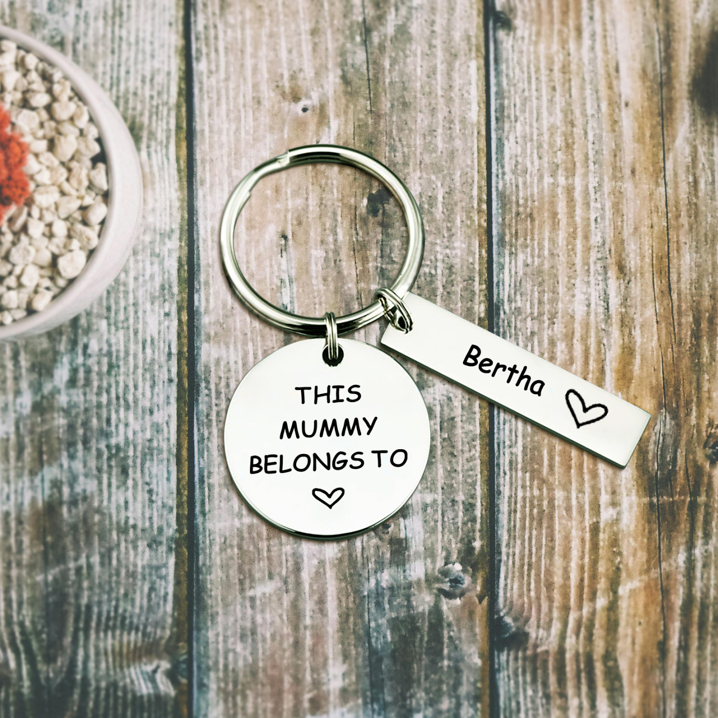 1 Name - Personalised Name Keychain Stainless Steel Keychain Special Gift for Mummy/Dad-Jessemade AU