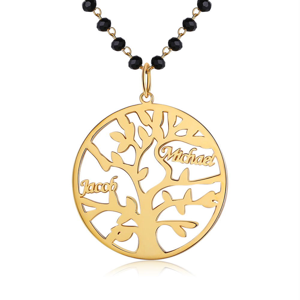 Personalised Family Tree Necklace Custom 2 Names Necklace Gift For Mother-Jessemade AU