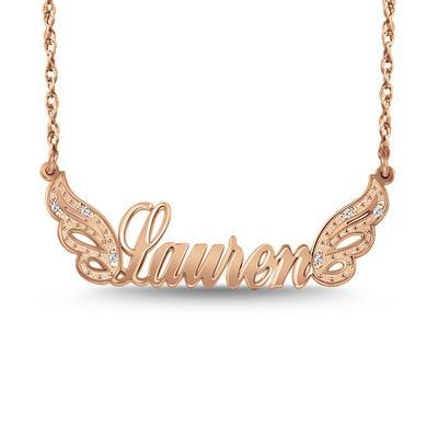 Personalised Wings Necklace Custom 1 Name Necklace Gift For Women-Jessemade AU