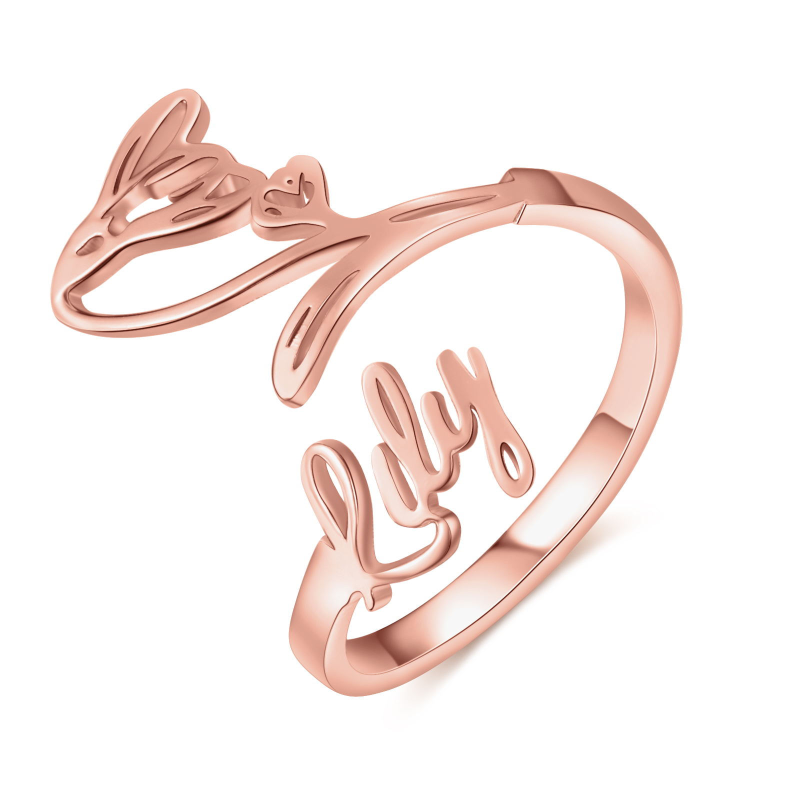 Personalised January Birth Flower Ring With Name Gifts For Her-Jessemade AU