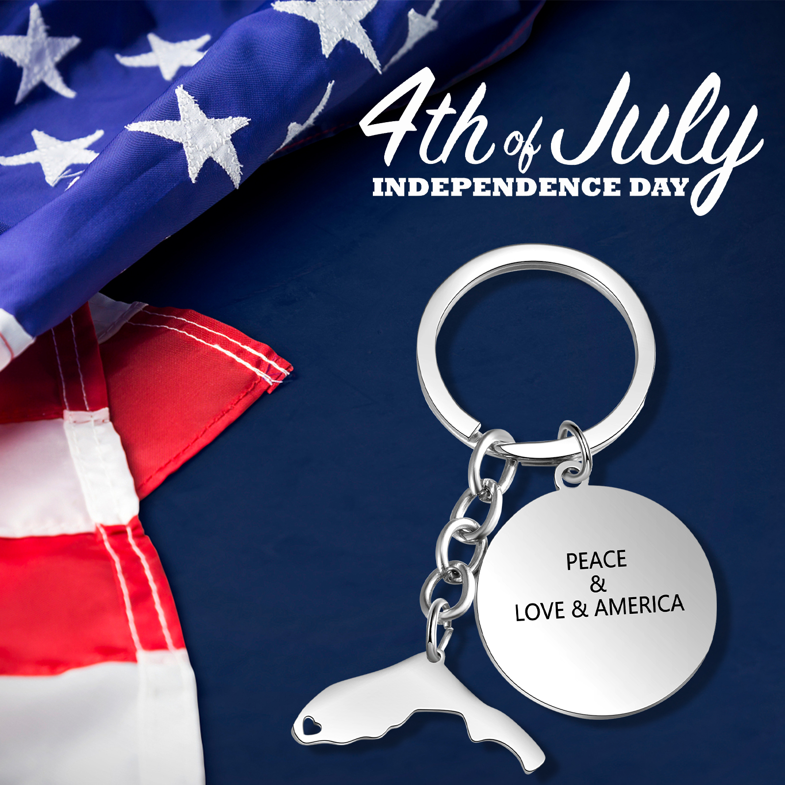 Personalised American state keychain Gifts For Him-Jessemade AU