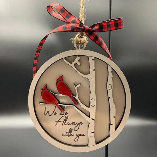 Personalised Cardinals Christmas Ornament "We are always with you" Memorial Ornament Gifts For Family-Jessemade AU