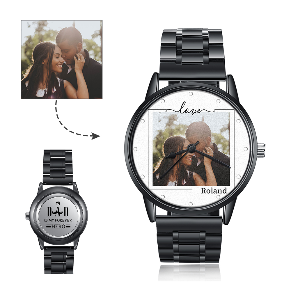 Personalised Photo Watch Custom 1 Photos Mechanical Watch Gifts for Him-Jessemade AU