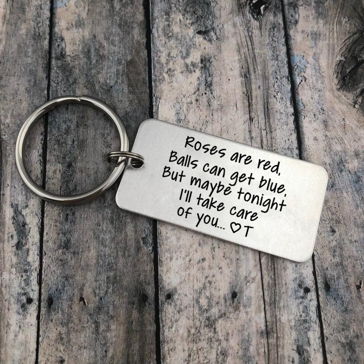 Personalised Letter Keychain Engraved Funny Keychain Valentine's Day Gifts for Couples-Jessemade AU