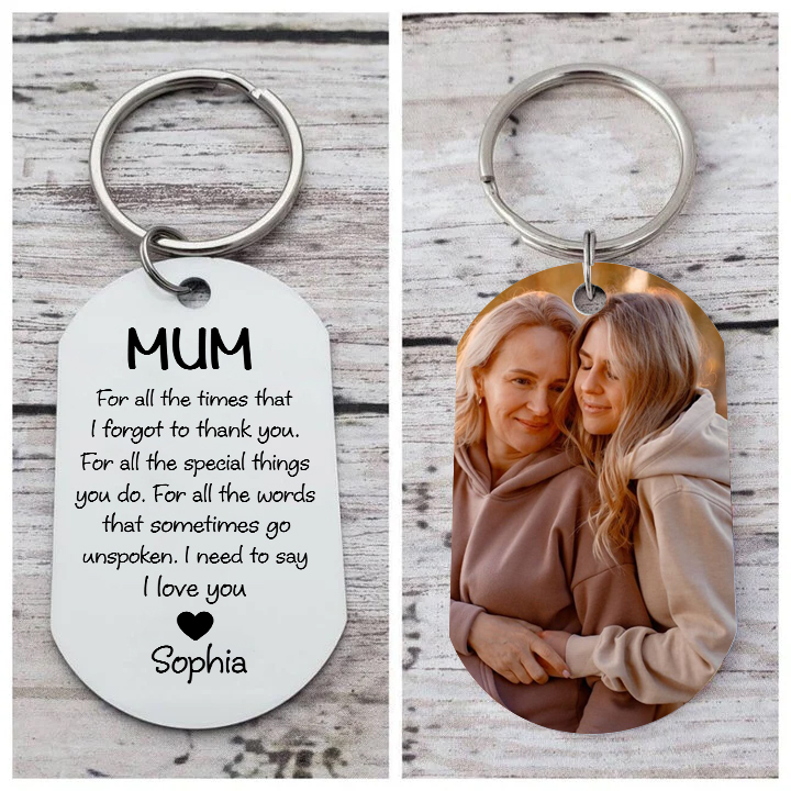 Personalised Photo Keychain Gifts for Mum-For All The Times That I Forgot To Thank You-Jessemade AU