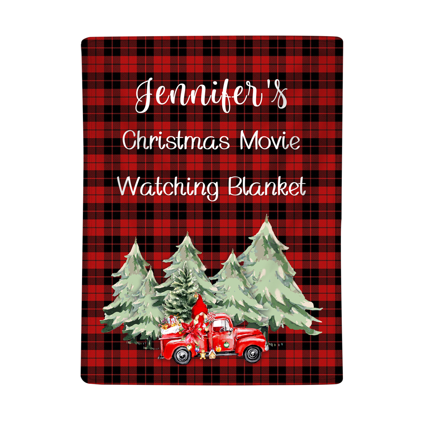 Personalised Christmas Movie Blanket Custom Name Blanket Christmas Gift for Family Friends - Christmas Movie Watching Blanket-Jessemade AU