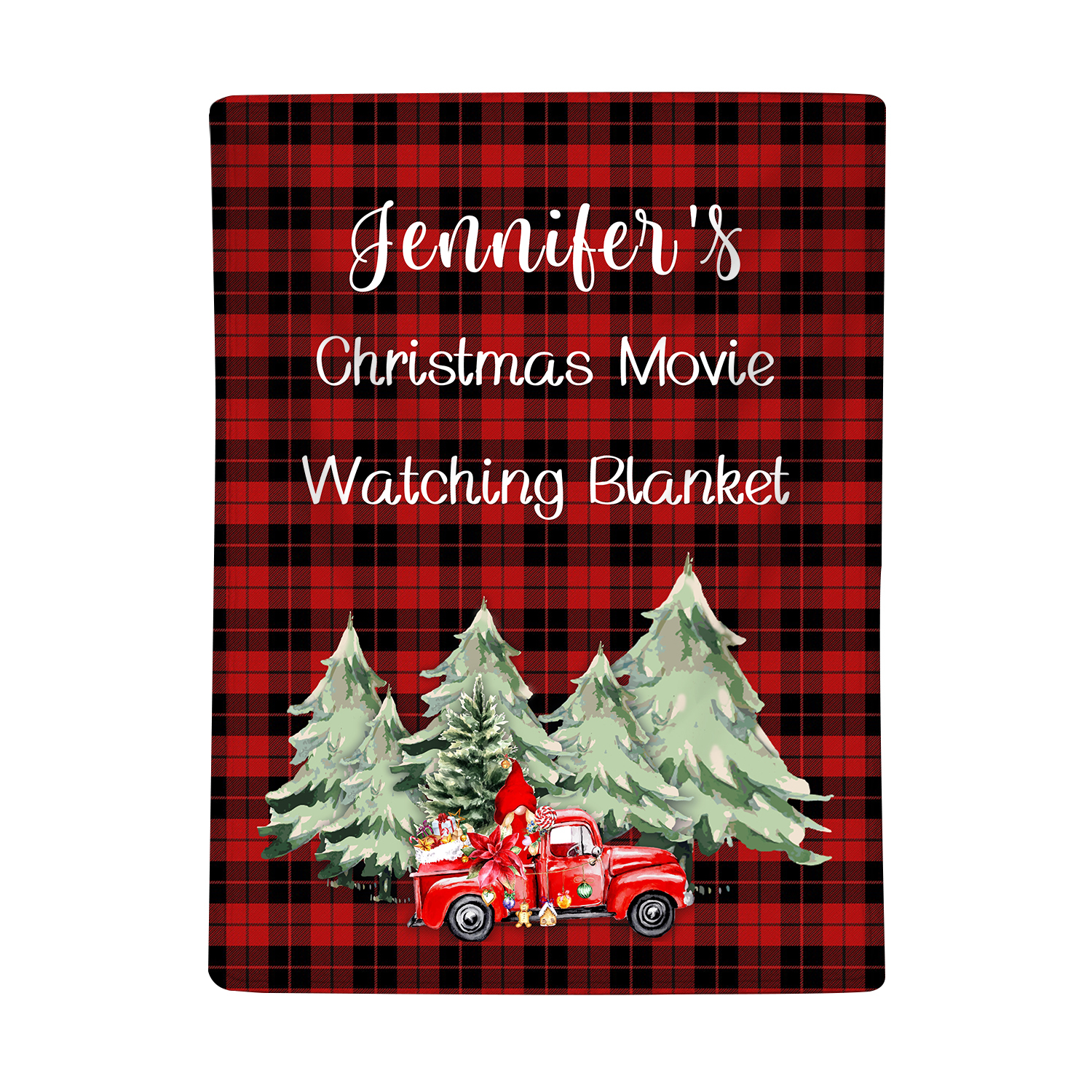 Personalised Christmas Movie Blanket Custom Name Blanket Christmas Gift for Family Friends - Christmas Movie Watching Blanket-Jessemade AU