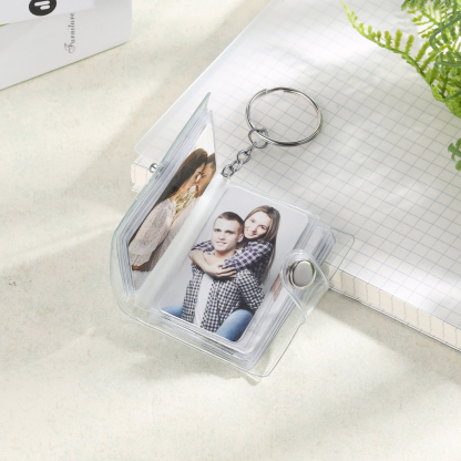 Personalised Mini Photo Album Keychain Custom 10 Photos Keychain Scrapbook  Romantic Gifts-Jessemade AU