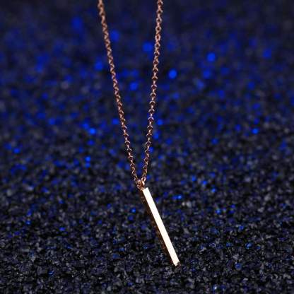 Personalised Gifts For Women Commemorate Engrave Name Rose Gold Colour Necklaces-Jessemade AU