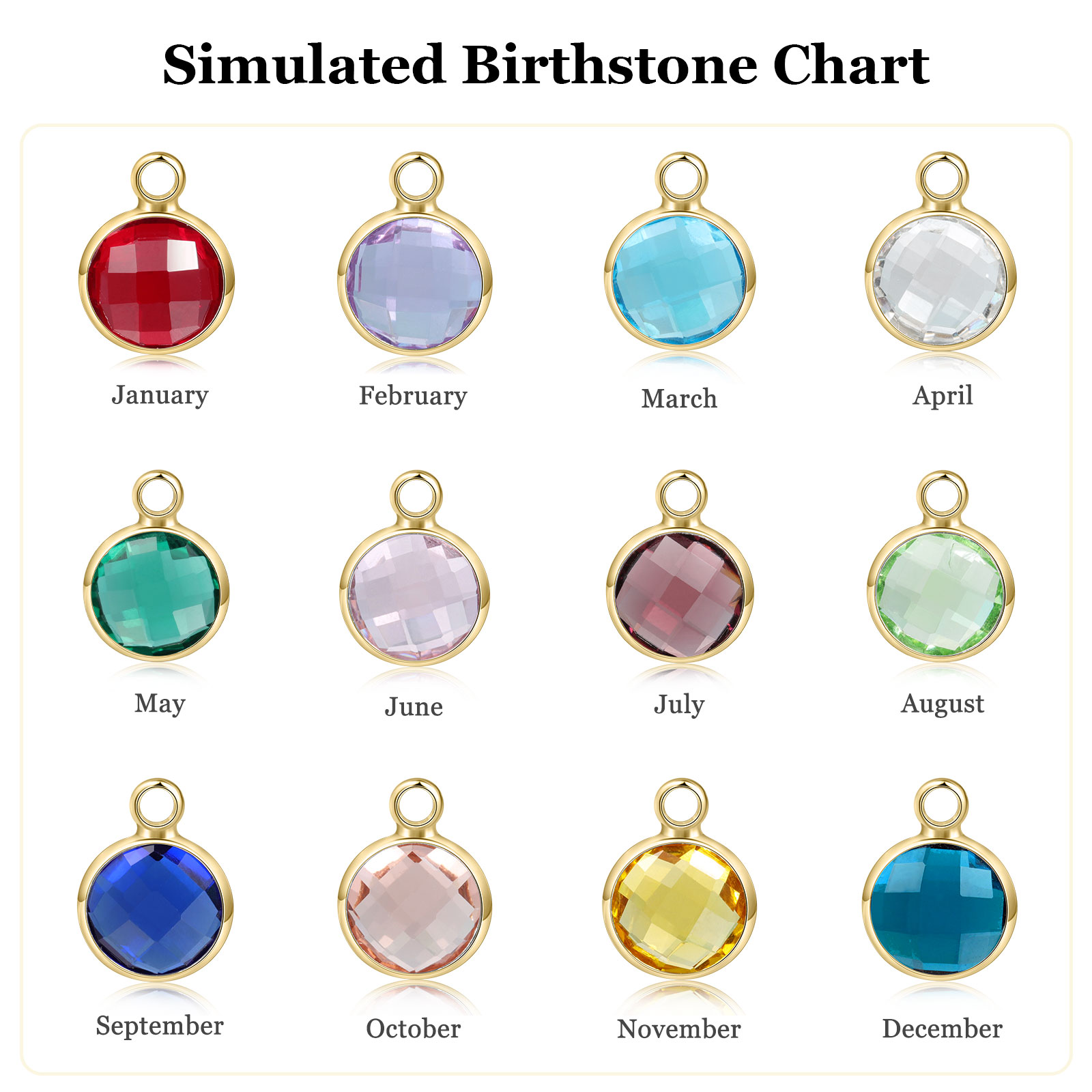 Back To School Flower Necklace Custom Birthstone and Initial Kid's Necklace-Jessemade AU