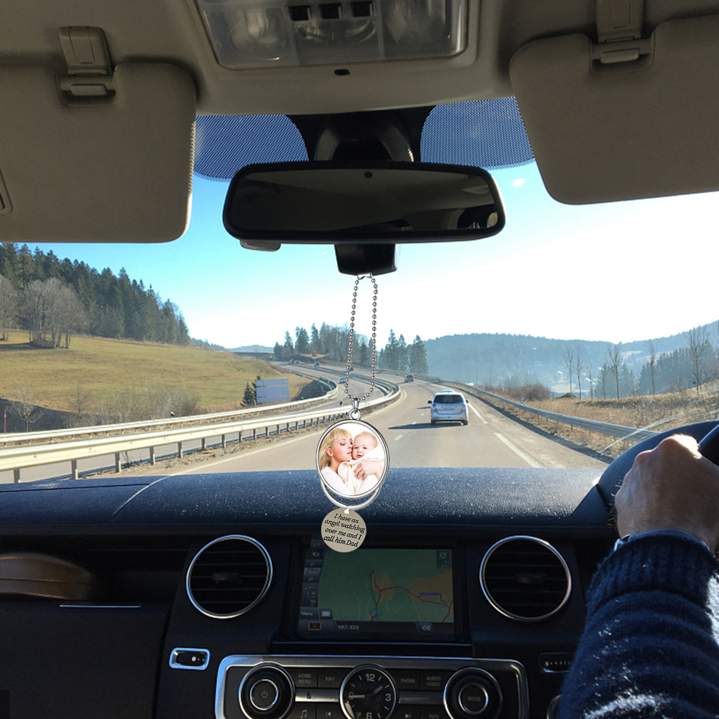 Personalised Photo Ornament I Have an Angel Watching Over Me Car Hanging Gifts-Jessemade AU