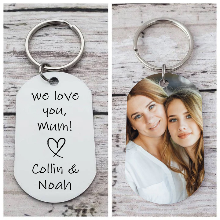 Personalised Mother Photo Keychain We Love You Mum Keyring-Jessemade AU
