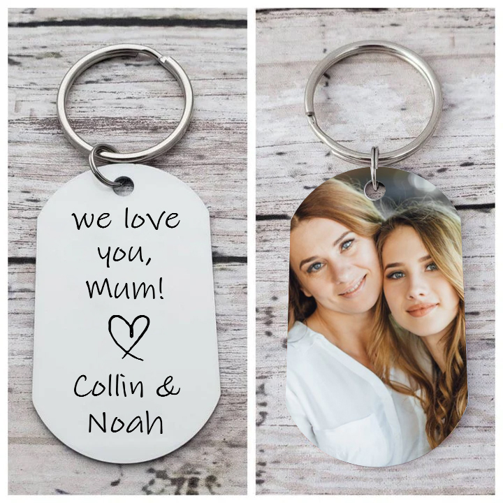 Personalised Mother Photo Keychain We Love You Mum Keyring-Jessemade AU