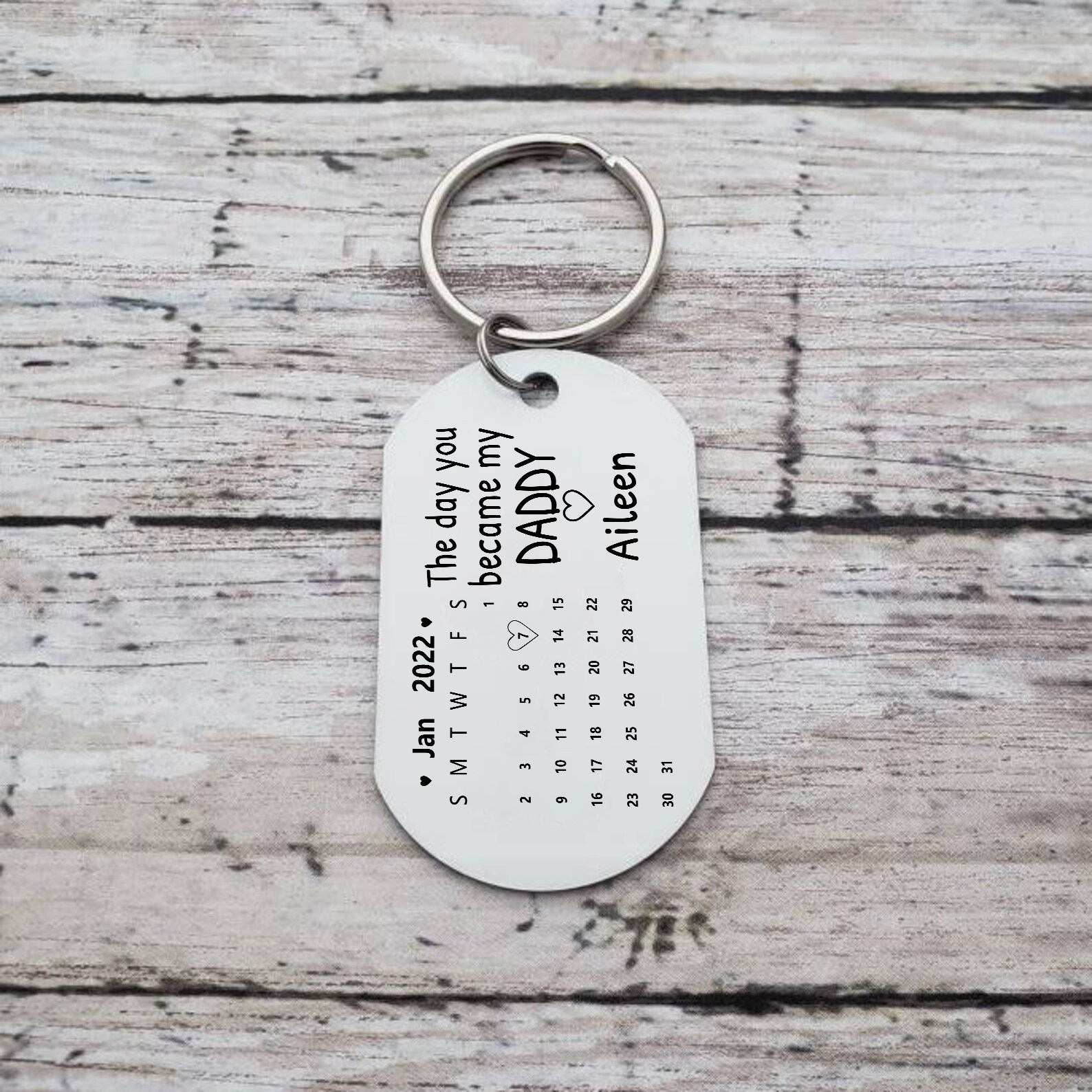 Personalised Calendar Keychain Custom Photo & Name Keychain Mother's Day Gifts - The Day You Became My Mommy/Mummy-Jessemade AU