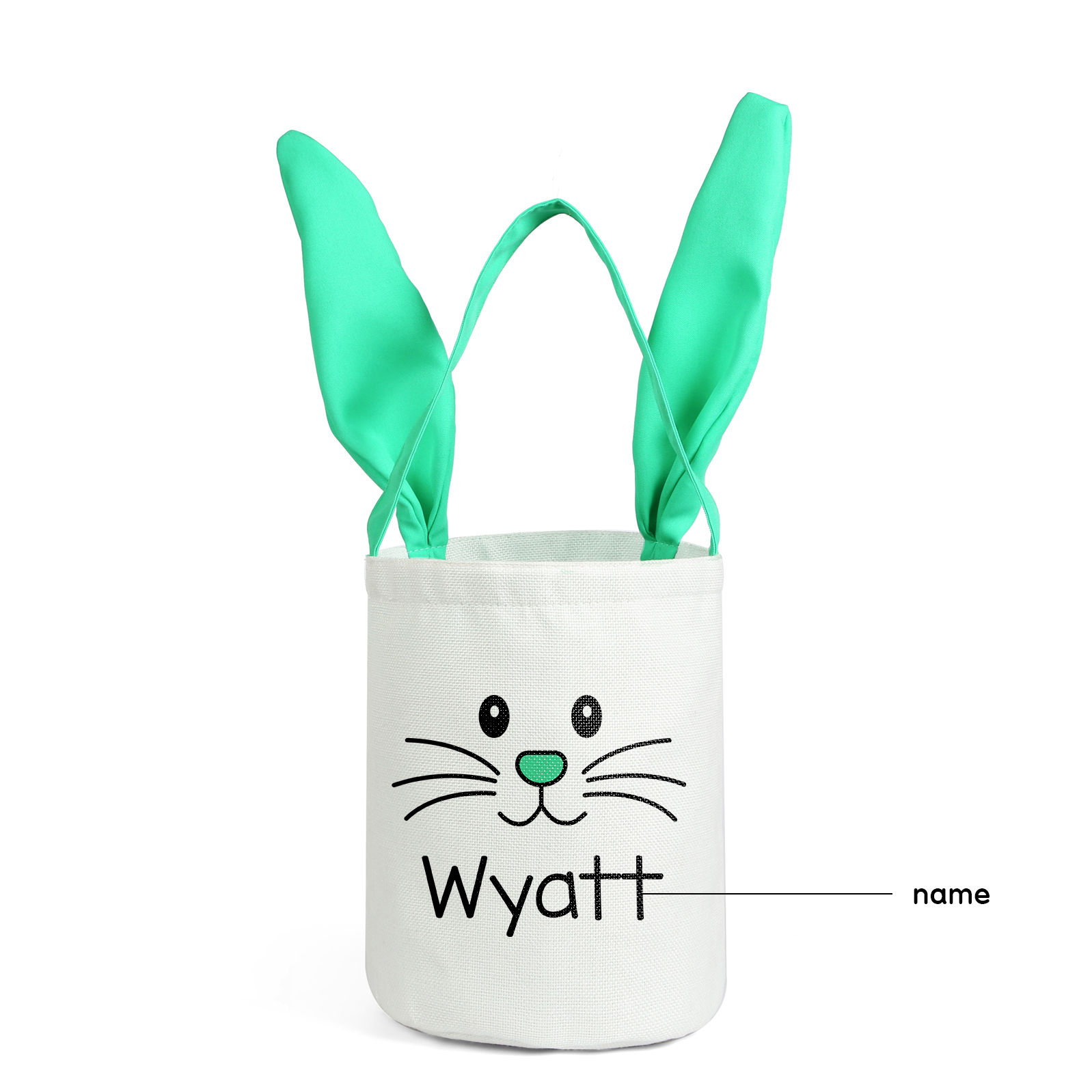 Easter Bunny Tote Bag Personalised Name Bucket Bag Bunny Basket Gifts For Kids-Jessemade AU