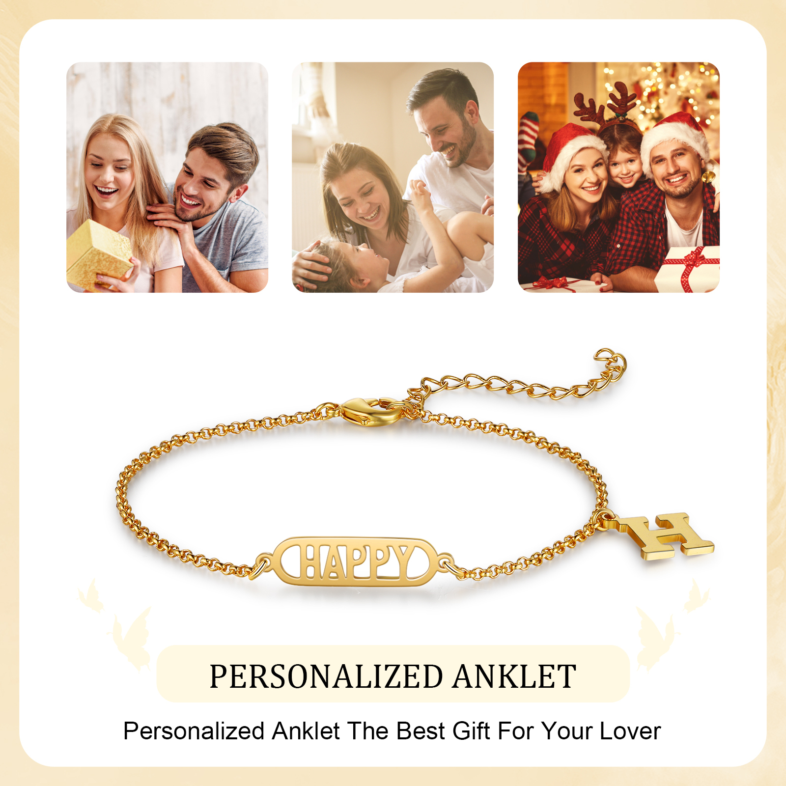 Personalised Name Anklet Custom Ankle Bracelet Gifts For Her-Jessemade AU