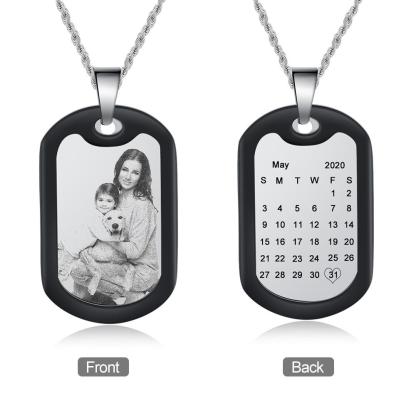 Personalised Date Necklace Custom 1 Photo Necklace Gifts For Him-Jessemade AU