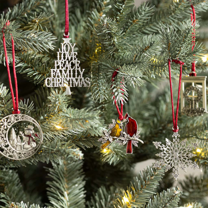 Solid Pewter Christmas Tree Ornament Gifts for Family-Jessemade AU