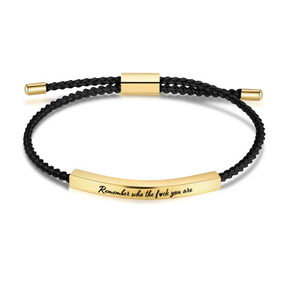 Personalised Text Bracelet Set Adjustable Bracelet with Message Card Gift for Wife/Girlfriend-Jessemade AU