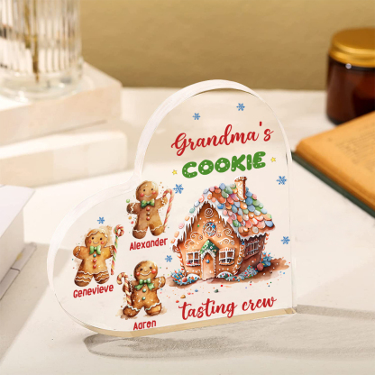 Acrylic Heart Keepsake Customised 4 Names Christmas Decor Personalised Gifts for Grandma Mum-Jessemade AU