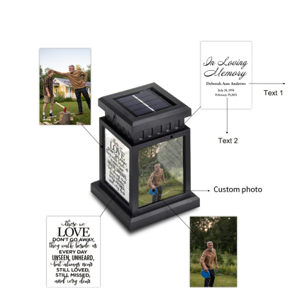 Personalised Photo Lantern Lamp Those We Love Don't Go Away Memorial Sympathy gift-Jessemade AU