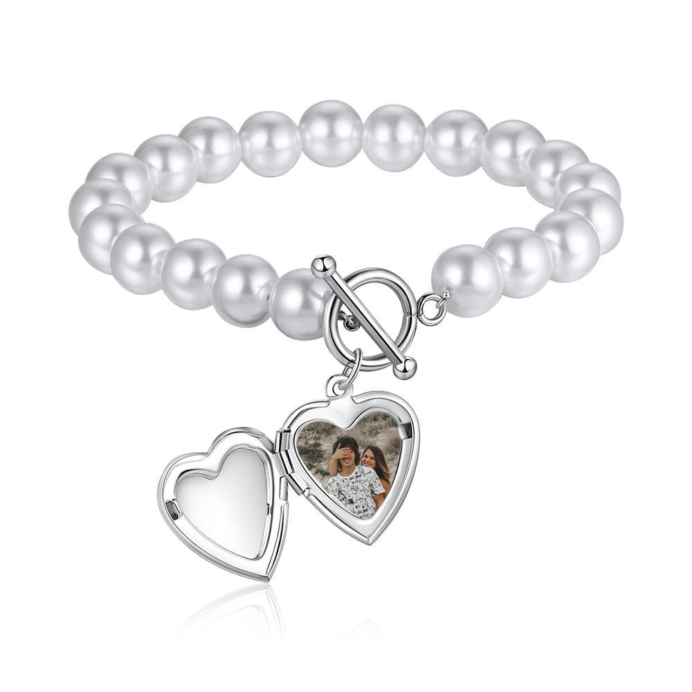 Personalised Heart Photo Locket Bracelet Custom Photo Bracelet Gifts For Her-Jessemade AU