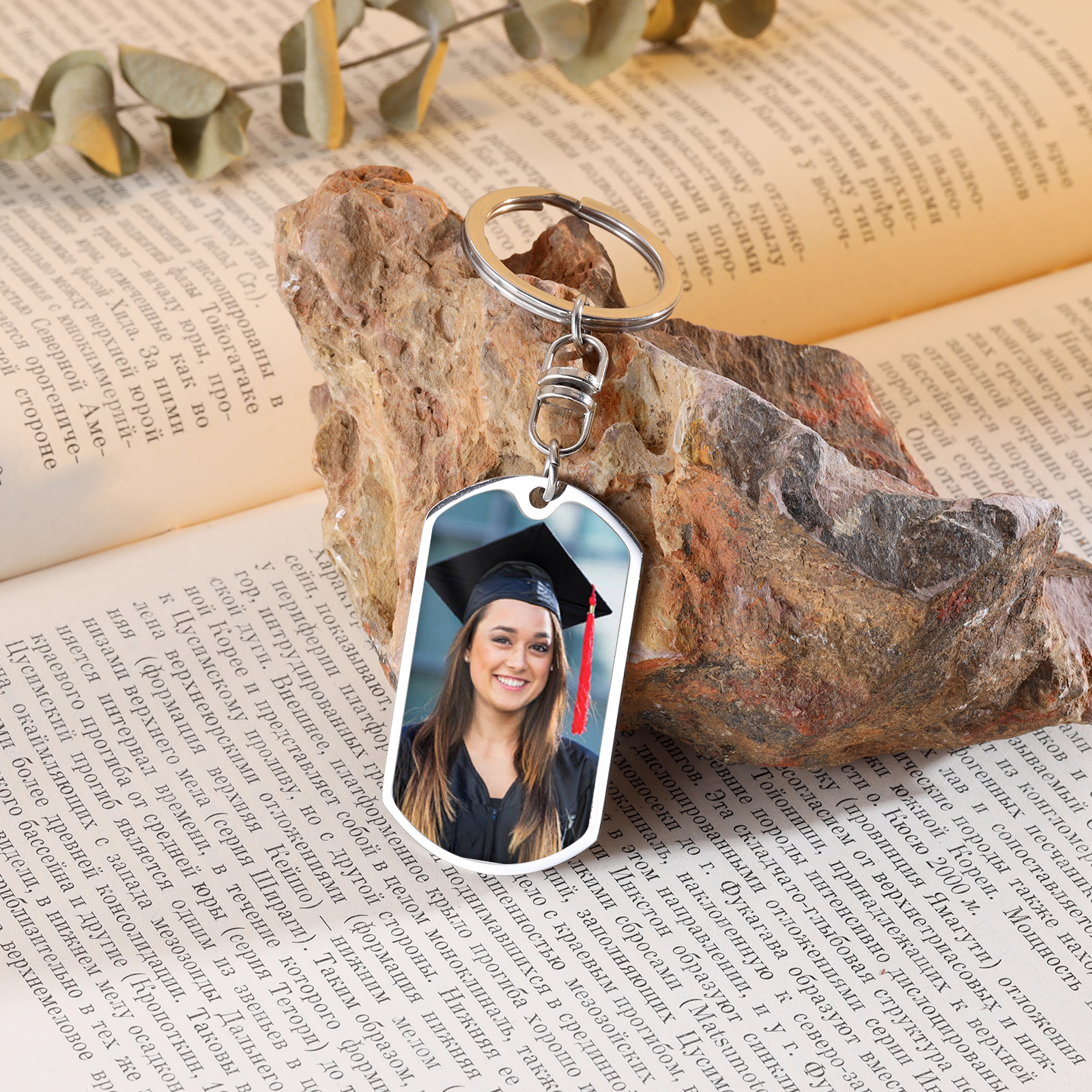 Custom Photo Keychain Class of 2024 Graduation Keyring-Jessemade AU