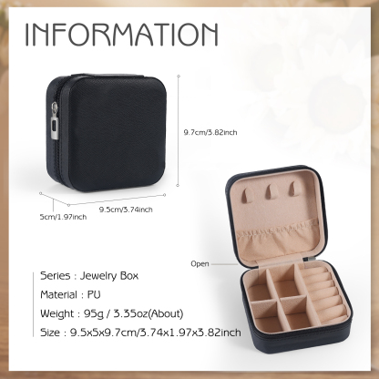 Jewelry Storage Box Gift Box Pink/White/Black Travel Jewelry Box Gifts for Women Girls-Jessemade AU