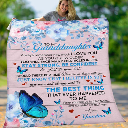 Grandma To Granddaughter, Always Remember How Much I Love You, Flannel Blanket-Jessemade AU