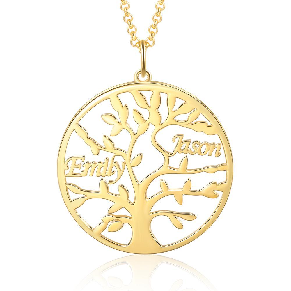 Personalised Family Tree Name Necklace Custom 2 Names Name Necklace-Jessemade AU