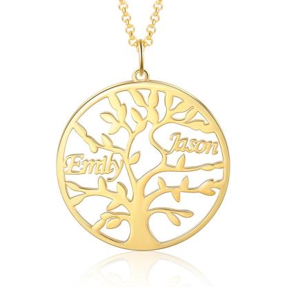 Personalised Family Tree Name Necklace Custom 2 Names Name Necklace-Jessemade AU
