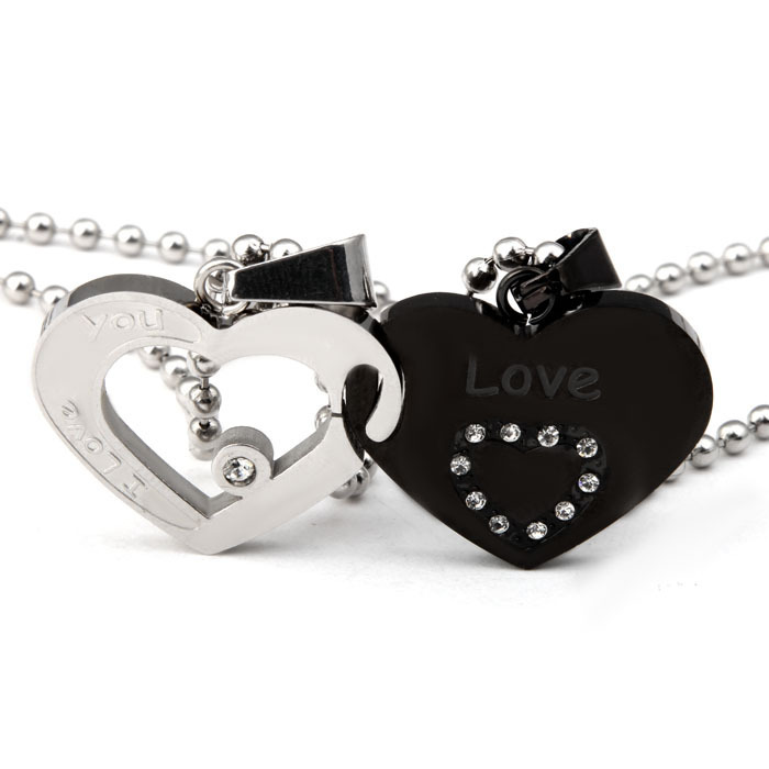 Couple Matching Necklace Double Heart Necklace Friendship Style Valentine's Day Gifts for Couple-Jessemade AU